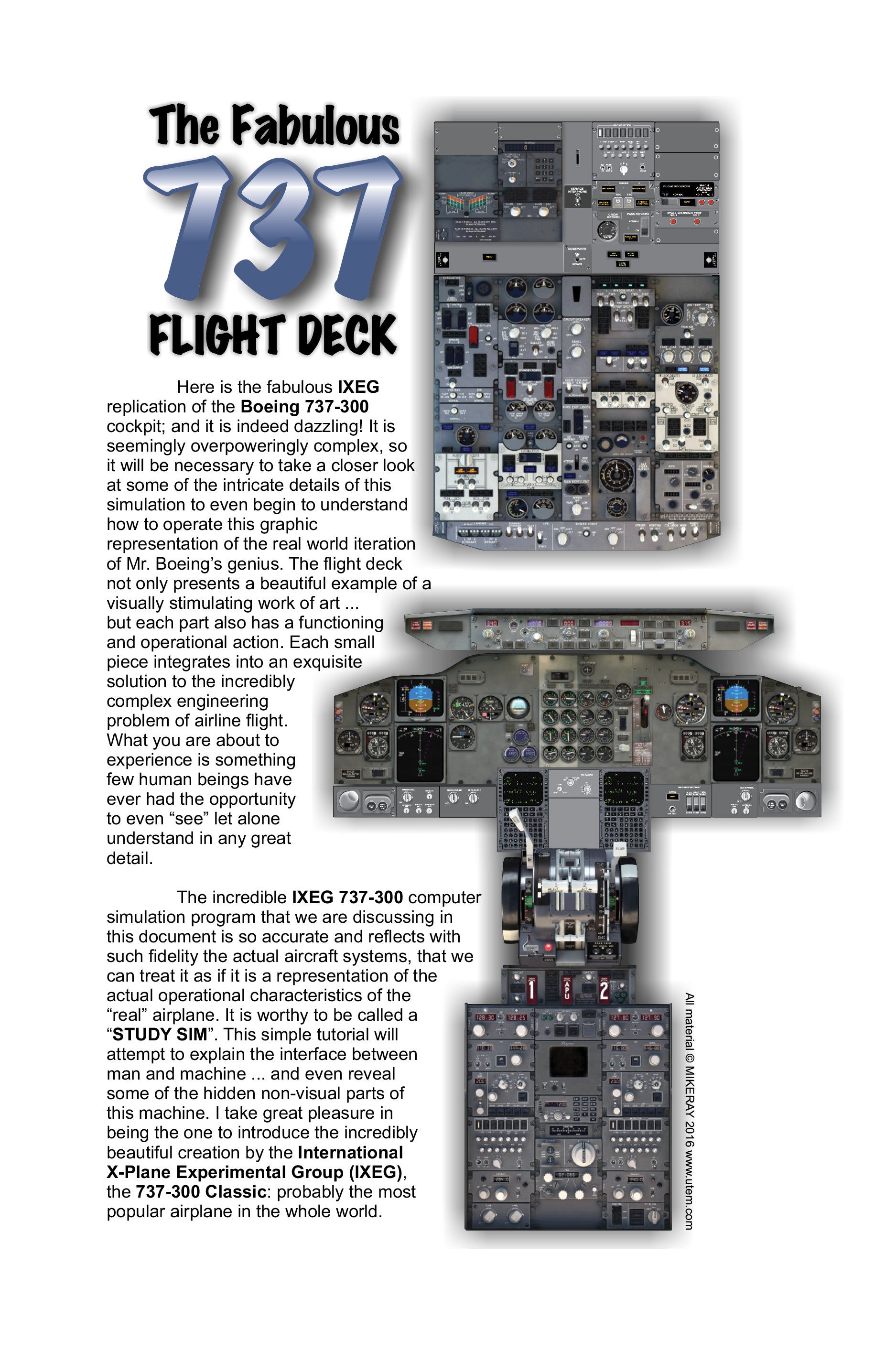 Sim-Pilot's Guide 737-300: IXEG X-PLANE version (Flight Simulator Training)