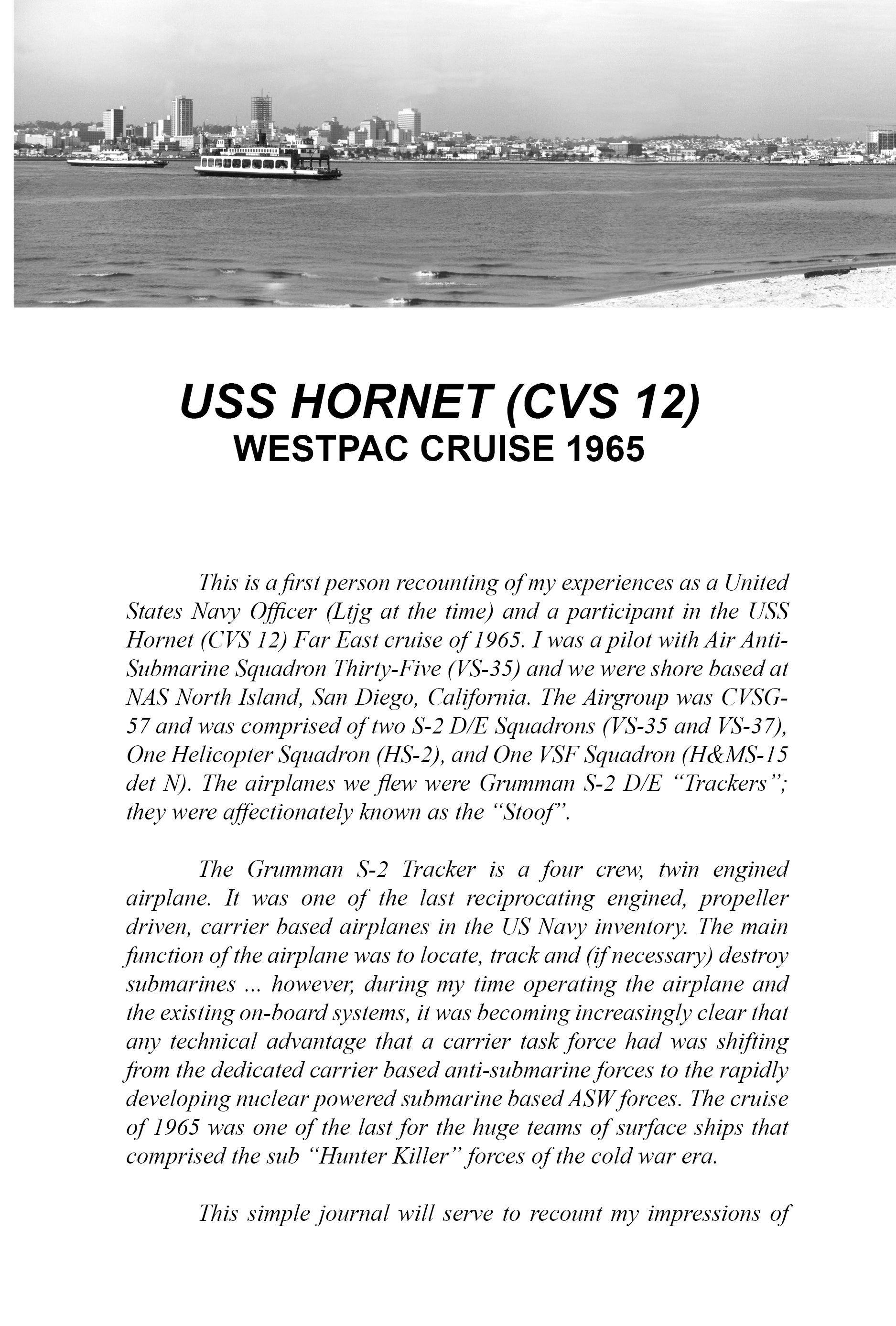 Stoofdriver's Journal: USS Hornet Far East Cruise 1965